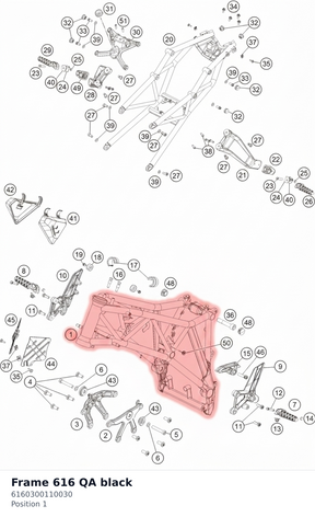 Diagram preview: Frame 616 QA black (6160300110030)