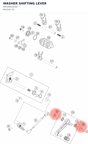 Diagram preview: WASHER SHIFTING LEVER (90534031020)