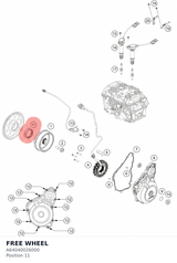 Diagram preview: FREE WHEEL (A64040026000)