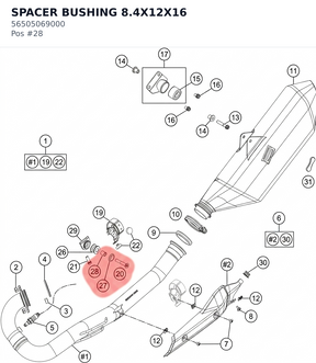 Diagram preview: SPACER BUSHING 8.4X12X16 (56505069000)