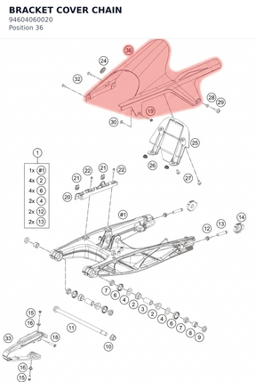 Diagram preview: BRACKET COVER CHAIN (94604060020)