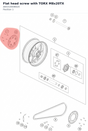 Diagram preview: Flat head screw with TORX M8x20TX (A65310008020)