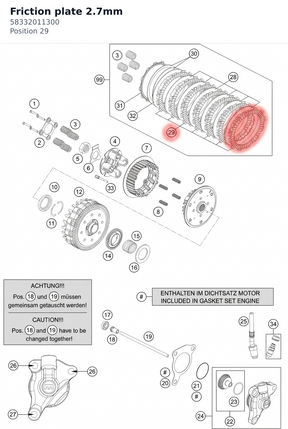 Diagram preview: Friction plate 2.7mm (58332011300)