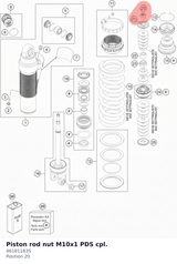Diagram preview: Piston rod nut M10x1 PDS cpl. (46181183S)