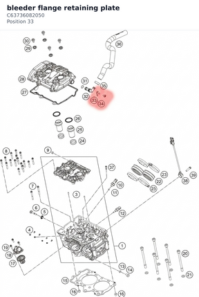 Diagram preview: bleeder flange retaining plate (C63736082050)