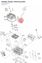 Diagram preview: bleeder flange retaining plate (C63736082050)