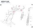 NEEDLE CAGE 764001514 diagram position