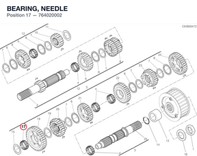 BEARING, NEEDLE 764020002 diagram position