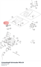 Diagram preview: Linsenkopf-Schraube M5x14 (J900000501404)