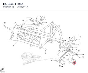 RUBBER PAD 76410111A diagram position