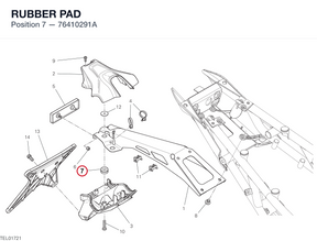 RUBBER PAD 76410291A diagram position