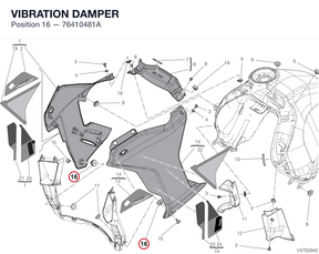 VIBRATION DAMPER 76410481A diagram position