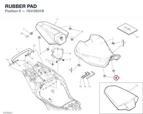 RUBBER PAD 76410631B diagram position