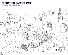 VIBRATION DAMPER PAD 76411431A diagram position