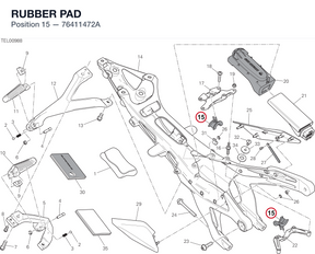 RUBBER PAD 76411472A diagram position