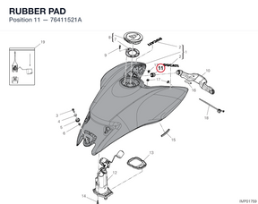 RUBBER PAD 76411521A diagram position