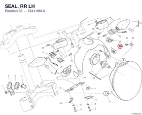 SEAL, RR LH 76411961A diagram position