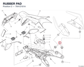 RUBBER PAD 76412161A diagram position