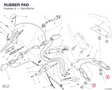 RUBBER PAD 76412241A diagram position