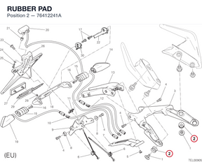 RUBBER PAD 76412241A diagram position