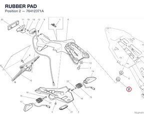 RUBBER PAD 76412371A diagram position