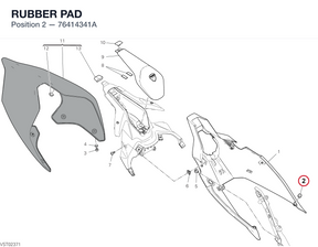 RUBBER PAD 76414341A diagram position