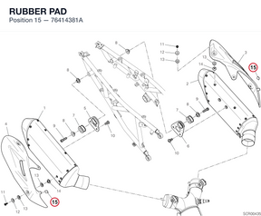 RUBBER PAD 76414381A diagram position