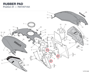 RUBBER PAD 76414571AA diagram position