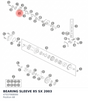 Diagram preview: BEARING SLEEVE 85 SX      2003 (47037068000)