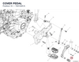 COVER PEDAL 76510281A diagram position