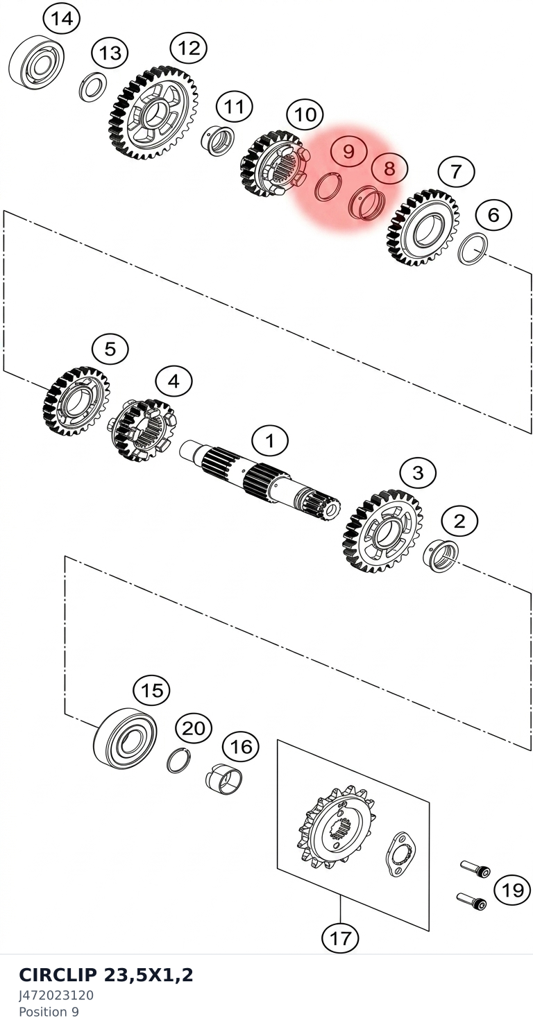 Diagram preview: CIRCLIP 23,5X1,2 (J472023120)