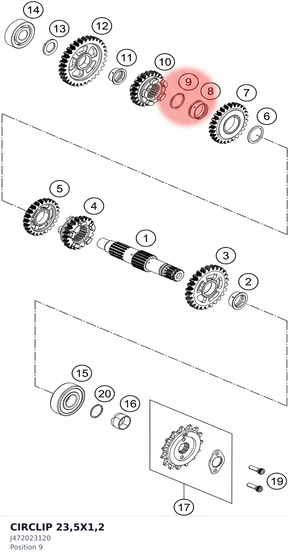 Diagram preview: CIRCLIP 23,5X1,2 (J472023120)