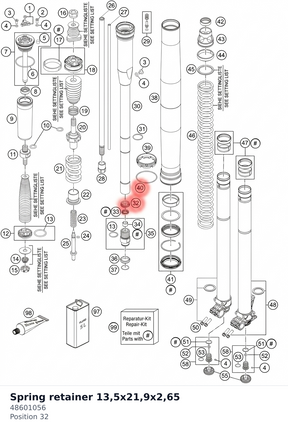 Diagram preview: Spring retainer 13,5x21,9x2,65 (48601056)