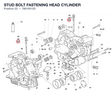 STUD BOLT FASTENING HEAD CYLINDER