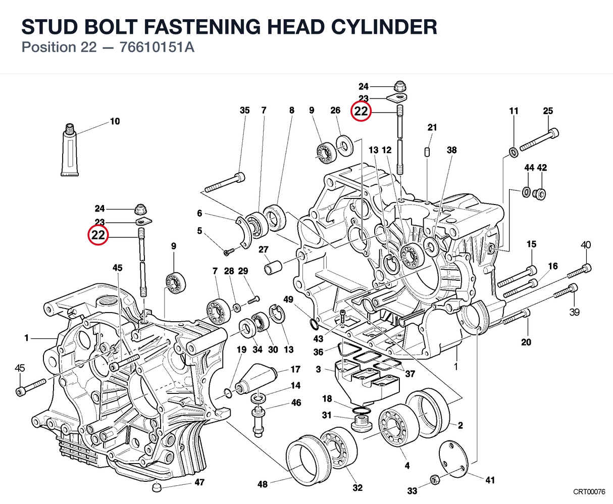 STUD BOLT FASTENING HEAD CYLINDER