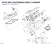 STUD BOLT FASTENING HEAD CYLINDER 76610811A diagram position