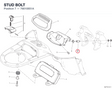 STUD BOLT 76610851A diagram position