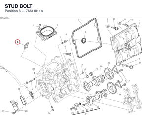 STUD BOLT 76611011A diagram position