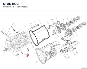 STUD BOLT 76640381A diagram position