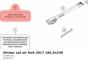 Diagram preview: Sticker set air fork 2017 182,5x238 (52000145)