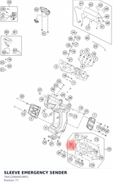 Diagram preview: SLEEVE EMERGENCY SENDER (76412084002M01)
