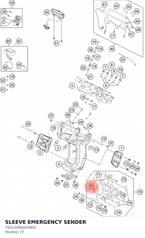 Diagram preview: SLEEVE EMERGENCY SENDER (76412084002M01)