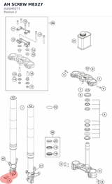Diagram preview: AH SCREW M8X27 (J020080273)