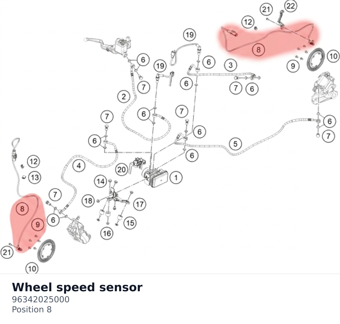 Diagram preview: Wheel speed sensor (96342025000)