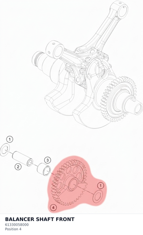 Diagram preview: BALANCER SHAFT FRONT (61330058000)