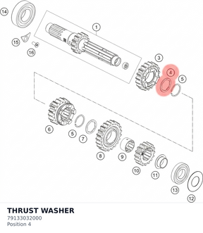 Diagram preview: THRUST WASHER (79133032000)