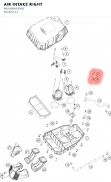 Diagram preview: AIR INTAKE RIGHT (A62406041000)