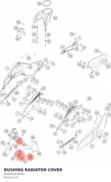 Diagram preview: BUSHING RADIATOR COVER (J800000600901)