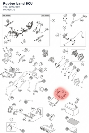 Diagram preview: Rubber band BCU (T03711033050)
