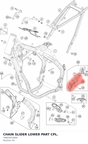 Diagram preview: CHAIN SLIDER LOWER PART CPL. (79003053000)